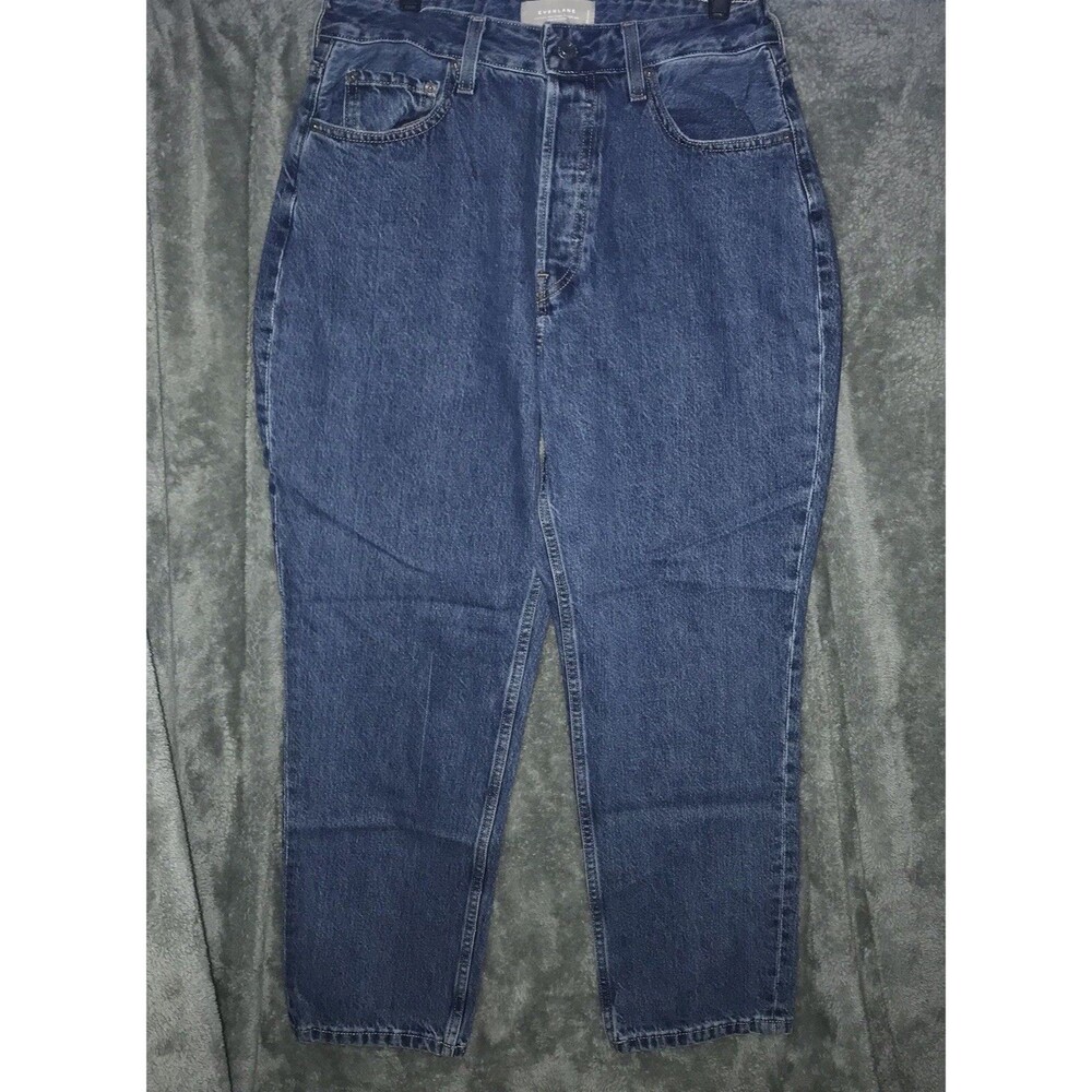 Everlane Women's Curvy '90s Cheeky Straight Jeans 30 Ankle Northridge Med Blue